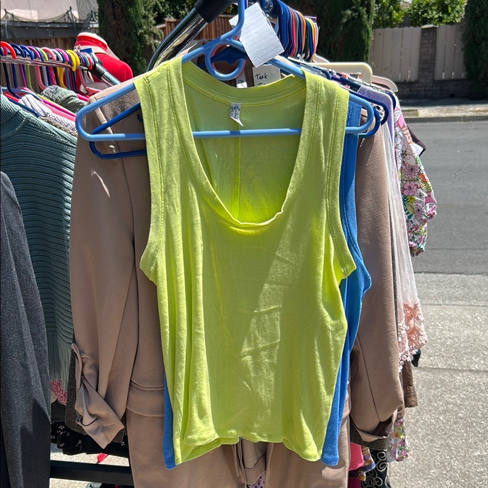 We The Free | Free People | cotton Vibrant Yellow tank Top